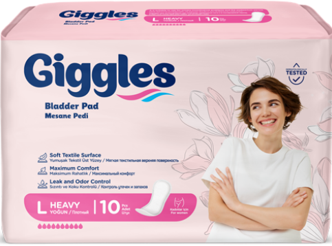 Прокладки урологічні жіночі Giggles Bladder Pad L 10 шт